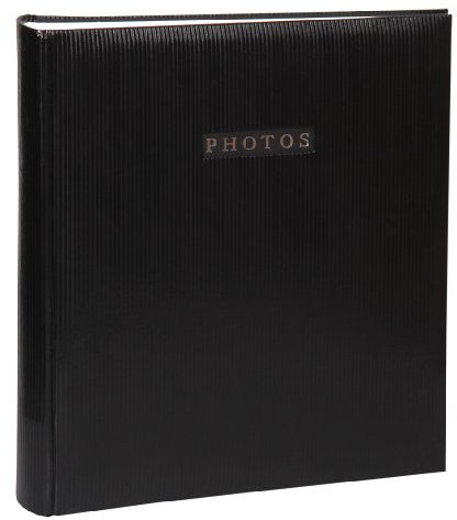 IDEAL TREND Elegance Fotoalbum 29x32 cm 100 weiße Seiten Jumbo Foto Album Buchalbum: Farbe: Schwarz
