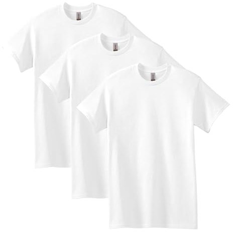 GILDAN Men's, Heavy Cotton T-shirt, Style G5000, White, M