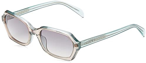 TOUS Damen Stob44 Sonnenbrille, Glänzend Grau/Grün, 52