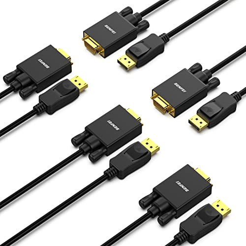 BENFEI Cable DisplayPort a VGA, 5 Packs 1,8m DP a VGA Adaptador Macho a Hembra Cable para Lenovo, DELL, HP, ASUS