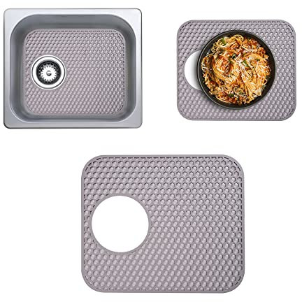 Silicone Sink Mat, Folding Non-Slip Sink Protectors for Bottom of Kitchen Sink, Silicone Mats Counter Protector for Dishes and Glassware