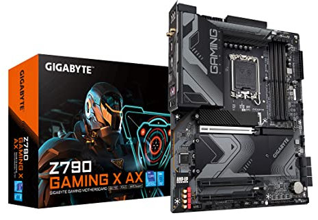 GIGABYTE Z790 Gaming X AX (LGA 1700/ Intel/ Z790/ ATX/DDR5/ M.2/ PCIe 5.0/ USB 3.2 Gen2X2 Type-C/Intel Wi-FI 6E/ 2.5GbE LAN/Q-Flash Plus/EZ-Latch Plus/Gaming Carte mère)