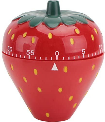 Mechanischer Küchentimer in Erdbeerform für Küche, Rot