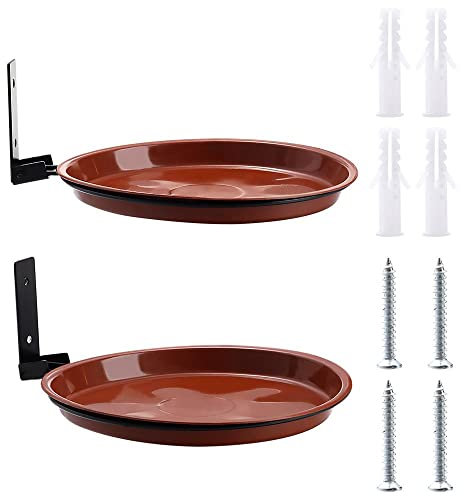 HomeSoGood Vogeltränke, für den Außenbereich, zur Wandmontage, mit Ständer, Vogelhaus, 2 Stück