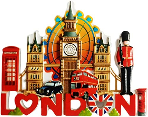 London UK London Magnet Kühlschrank Kühlschrank Magnet Dekoration Aufkleber Souvenir Kunstharz Handwerk Küche Whiteboard