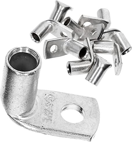Kalitec KA5-L6 - 10 capicorda tubolari ad angolo, 25 mm² M6, senza foro di vista, 90°, made in Germany