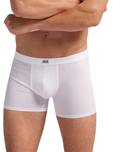 Intimitaly Boxer Uomo Cotone 100% (Pacco da 6) Set di Mutande da Uomo Cotone Bianche e Colorate Intimo Underwear IRBU006 (M, Bianco)