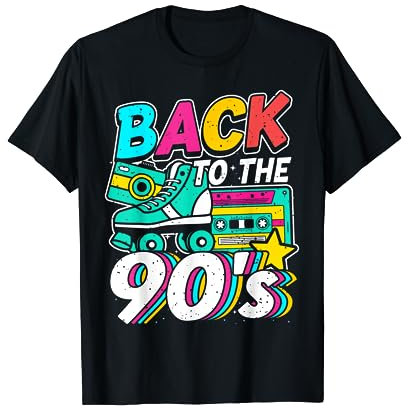 Damen 90er Jahre Outfit Party und Mottoparty Kostüm Damen T-Shirt