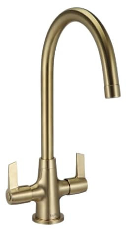 Bristan EC SNK EF BB Echo Easyfit Mono Sink Mixer Brushed Brass Twin Lever