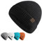 UNNESTAR Berretto invernale da uomo, in pile, per uomo, Keep Warm in Cold Weather Thermal Toboggan Skull Cap Knitted, Nero , Taglia unica