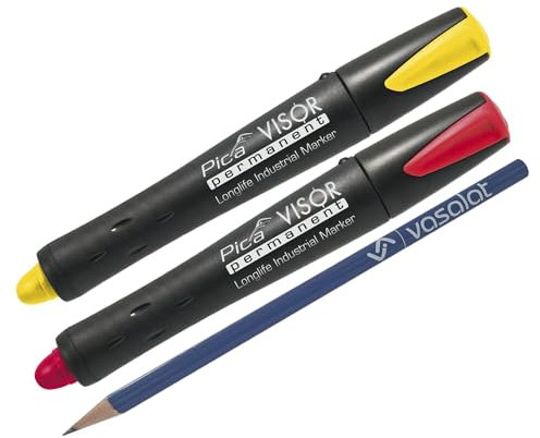 Pica Marker Set - 2x Permanent Marker Visor 990 in rot und gelb