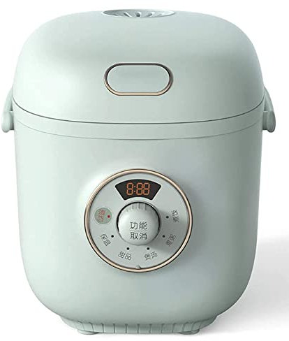 SilteD Olla Arrocera, Mini Olla Multifuncional Pequeña De 1,2 L con Olla Interior Antiadherente/Cuchara De Arroz Y Taza Medidora para 1-3 Personas(300W)