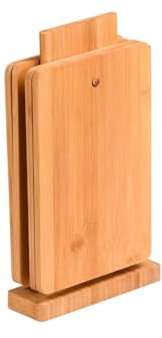 Lot de 4 planchettes avec support en bambou