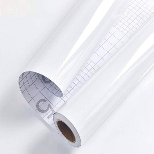 Decoroom Klebefolie Selbstklebend Weiße Hochglanzfolie Mit Glitzer 60 X 300cm Hochwertigem Dekorfolie Küchefolie Möbelfolie Wasserfest Folie DIY Wandaufkleber