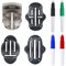 Uniclife Kit d'alignement de Golf Tri-Line avec Stylo de marquage, gabarit de Putter Triple Piste, Accessoires de Pince à Ressort, Outils de marquage de Balle