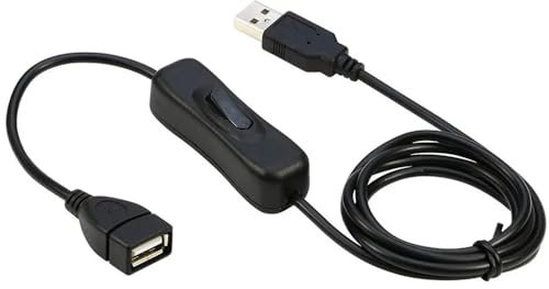 kabel mit Ein/Aus Schalter für LED Streifen und USB Geräte, unterstützt Datenübertragung und Stromversorgung.