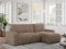 Argos L-Form Ecksofa mit Schlaffunktion und Bettkasten - Braun Cord