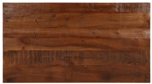 vidaXL Tischplatte, Holzplatte Rechteckig, Massivholzplatte für Tisch Esstisch Couchtisch, Ersatztischplatte, 100x60x2,5cm Altholz Massiv