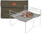 Hornillo portátil para acampar, parrilla de fuego de acero inoxidable,Parrilla de leña y chimenea - Parrilla de madera portátil y chimenea de acero inoxidable para picnics, senderismo y al aire libre