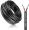 50 Meter 18AWG 2x0,75mm² Elektrischer Draht, 2 Adrig Kabel 5V/12V/24V Stromkabel Verzinntes Kupferkabel，Flexibel und Weich Niedrige Impedanz Hohe Temperaturbeständigkeit Verlängerungskabel