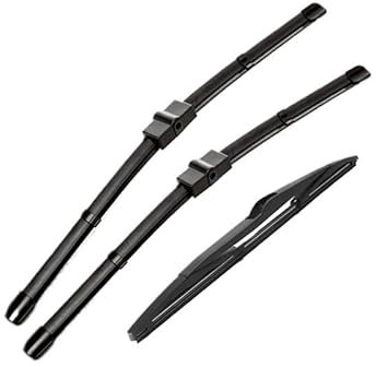Limpiaparabrisas Juego Escobillas Limpiaparabrisas Delanteras Y Traseras LHD para Parabrisas Delantero Y Trasero para Peugeot 207 2006-2014 Escobillas limpiaparabrisas