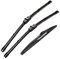 Limpiaparabrisas Juego Escobillas Limpiaparabrisas Delanteras Y Traseras LHD para Parabrisas Delantero Y Trasero para Peugeot 207 2006-2014 Escobillas limpiaparabrisas