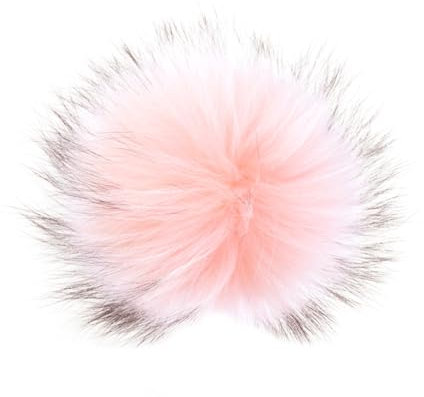 SEWACC 15 cm Künstliche Kunstfell-Pompons Mit Druckknopf Bequemes Set Aus Mütze Schal Und Handschuhen