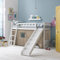 Noa and Nani Canvas Playtent for Tuva Low Bunk Bed with Bunk Underbed Slide in Natural