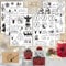 Rub On Aufkleber Weihnachten, 6 Stück A5 Rub On Sticker, Rub On Folie Transferaufkleber, Rub On Weihnachten, für Möbel, Glas, Holz, Scrapbooking, DIY Basteln Deko (Transparent)