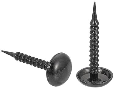 QUARKZMAN 100 Clous de Tapissier, 8x20mm Clous de Meubles à Tête Ronde Clous Décoratifs pour Canapés Lits Projet de Bricolage, Noir