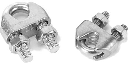 cyclingcolors 2x Serre-Câble Étrier en acier zingué Connecteur en U boulon pour câble acier bricolage manutention outillage, 14mm