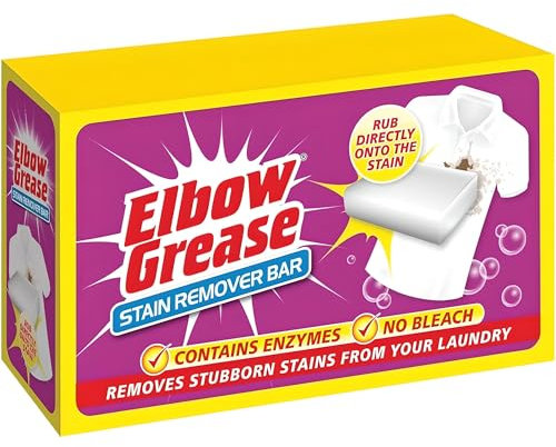 AMK® Elbow Grease Stain Remover Bar 100g For Laundry Removes Tough Stains From Fabrics Enzyme Pre Wash Treatment