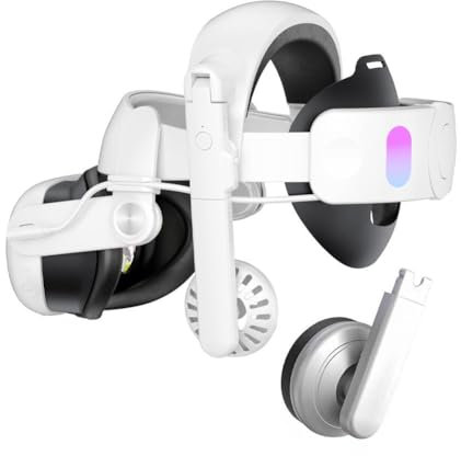 ABS Upgrade Adjustable Head Strap for Quest 3 Noise Reduction Three-dimensional Headset, Surround Fan Charging Headset Cooling