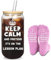 ANOTION Teacher Gifts,Glass Cup with Lid and Straw 18OZ,Thank You Gifts for Teachers,Personalised Gift Mug Iced Coffee Cup Appreciation Gifts Set with Pink Socks,A Special from Students to Teachers.