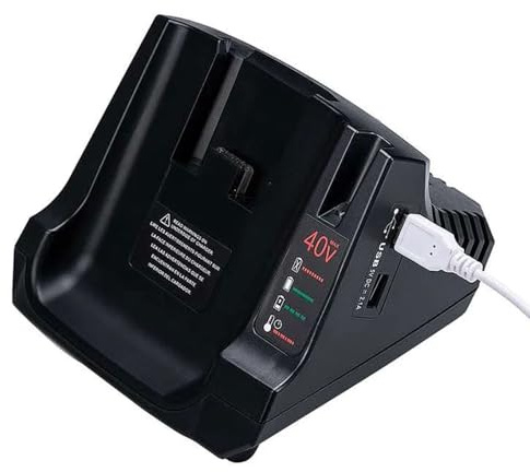 LCS36 LCS40 Fast Charger With Dual USB Compatible With 36V 40V Max Lithium Ion Batteries LBXR36 LBX36 LBXR2036 LBX2040(EU)