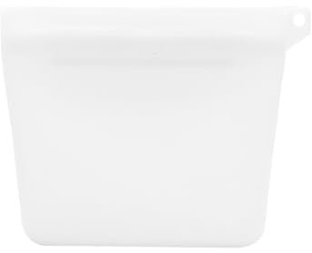 Conteneur Alimentaire Hermétique Sac en silicone pour chien, petit sac pour dresser les chiens, facile à nettoyer, portable, étanche (White, 12.5x2.5x9.5cm)