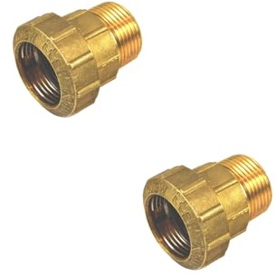 Agora-Tec® Messing Fitting Kupplung 1 Zoll AG | 32 mm | 2 Stück |
