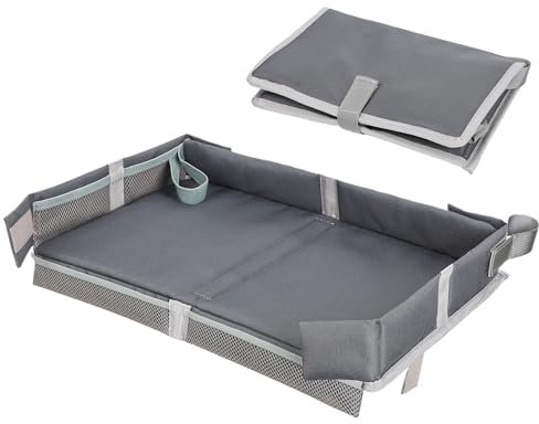 Générique Airplane Tray Protector | Travel Table with Pockets - Foldable Snack Portable Play Space Airplane Train Car