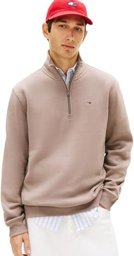 Tommy Jeans Herren TJM Reg Fleece 1/4zip Mock Neck Dm0dm20339 Sweatshirt mit halbem Reißverschluss (1er Pack)