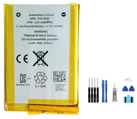 Generic Battery 930mAh 3.7V 616-0553 / LIS1458APPC Battery compatible with iPod Touch 4 A1367