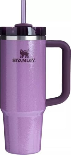 Stanley Quencher H2.0 Tumbler mit Griff und Strohhalm 1134g | Flowstate 3-Positionen-Deckel | Getränkehalter kompatibel für Reisen | Isolierter Edelstahlbecher | BPA-frei | Hammertone Lilac
