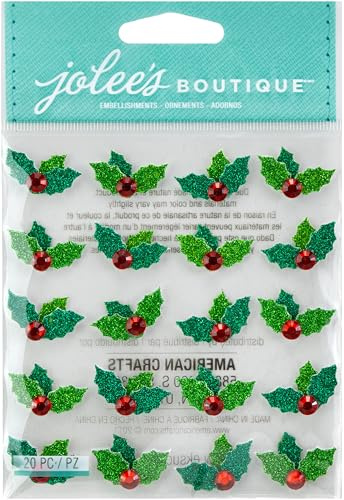 Jolee's Boutique Christmas Holly Dimensional Stickers