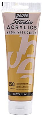 Pébéo - Acrílico Fine Studio - Pintura acrílica Oro - Oro Rico - 250 ml