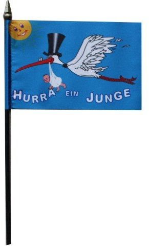 Flaggen Pehl Baby Geburt Junge blau Babyfahne
