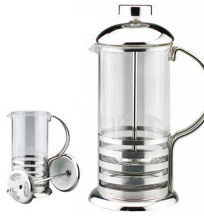 Kabalo 800ml Large Stainless Steel Glass Cafetiere French Filter Modern Coffee and Tea Press Plunger