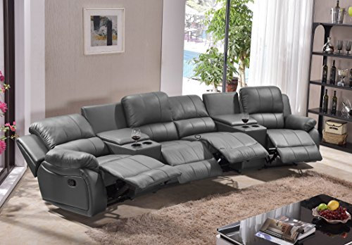 Mapo Möbel Ledersofa Kinosofa Relaxcouch Fernsehsofa 5129-Cup-42-0326