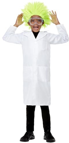 Smiffys Scientist Lab Coat, White Unisex, Boys Fancy Dress, Child Dress Up Costumes