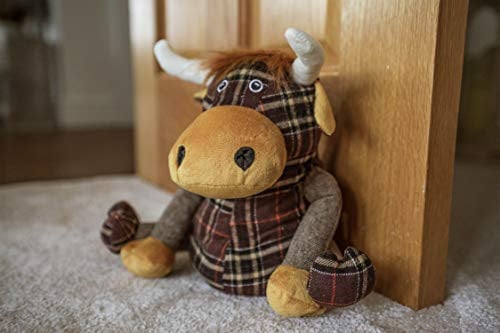 HomeZone Animal Fantaisie arrets de porte. Lourd Remplie Chien Pug Éléphant Hérisson Cale-Porte Ornement Compensé Décor Maison - Hamish The Highland Cow