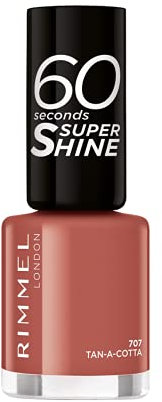 Rimmel London 60 Seconds Super Shine 8ml 707 TAN A COTTA