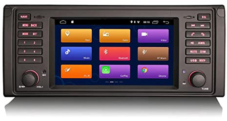 ERISIN 7 Zoll Android 13.0 Autoradio GPS-Navi für BMW 5ER E39 E53 X5 M5 Radio Unterstützt Touch Screen Bluetooth WiFi 4G DAB + RDS Mirror- Link TPMS CarPlay DSP-Verstärker TPMS OBD 2GB RAM+32GB ROM